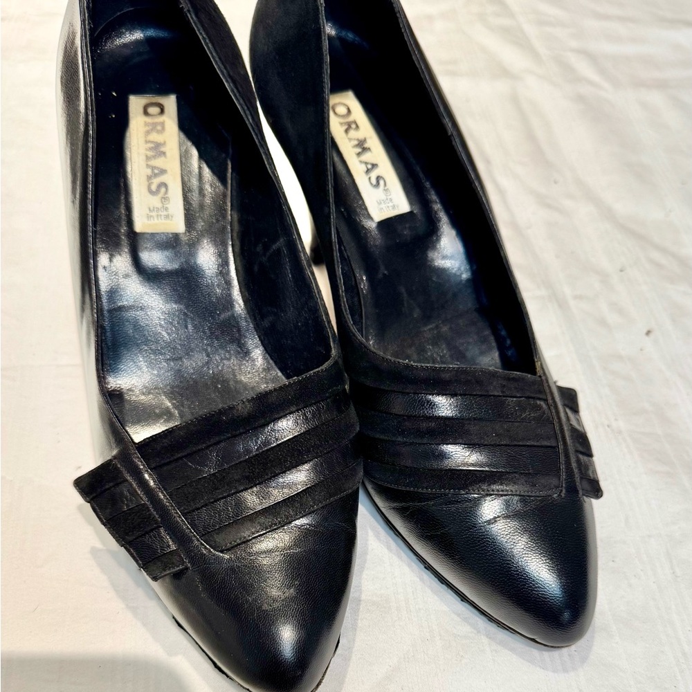 Vintage all leather kitten heels - Picture 2 of 10
